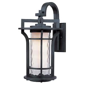 Oakville 8 in. W 1-Light Black Oxide Outdoor Wall Lantern Sconce