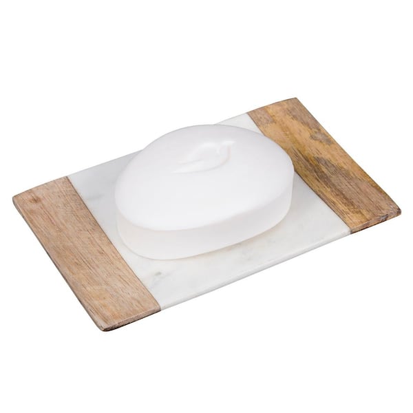 Creative Home Acacia Bath Rectangular Dish, Soap Tray, Holder