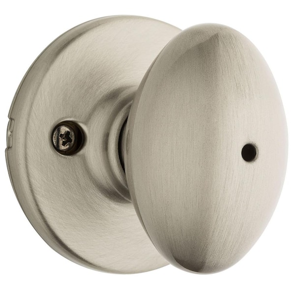 Kwikset Aliso Satin Nickel Privacy Bed/Bath Door Knob with Lock