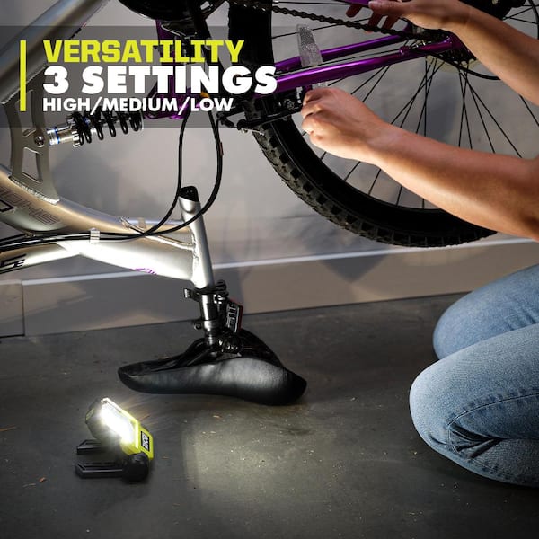 RYOBI 500 Lumens LED USB Lithium Pivoting Flip Light Kit 3-Mode