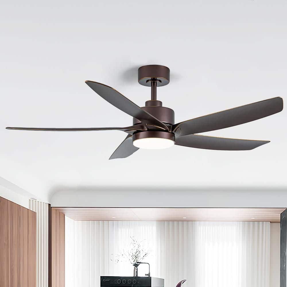 Genoa 54 in. Integrated LED Indoor Bronze Ceiling Fan with Light Kit and Remote Control, Oil Rubbed Bronze price history on PriceWatchPro