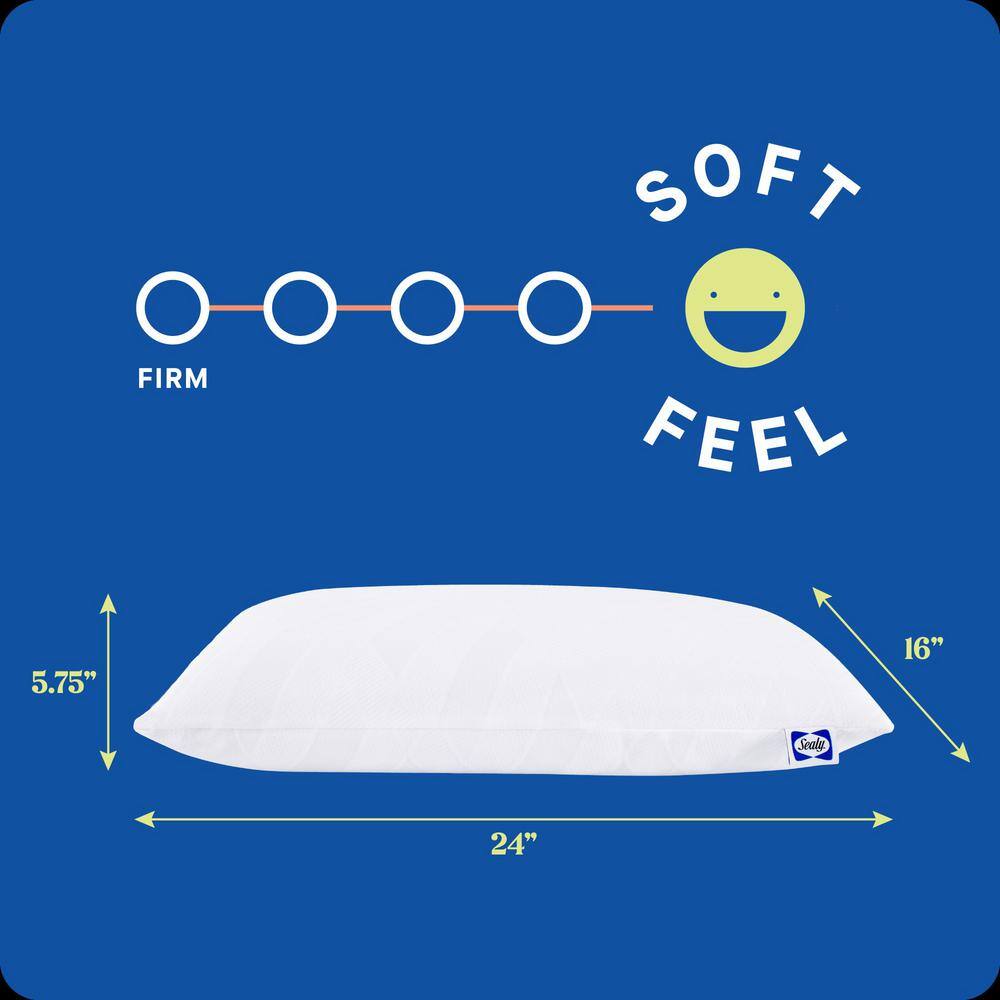 Sealy Dreamlife Standard White Shredded Memory Foam Pillow