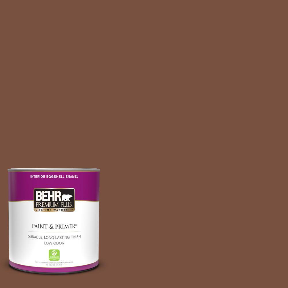 BEHR PREMIUM PLUS 1 qt. S2007 Earth Fired Red Eggshell Enamel Low