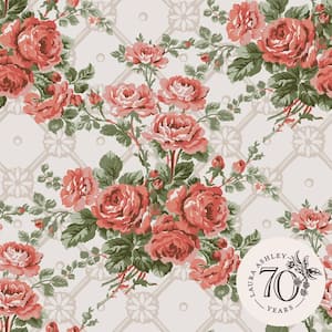 Country Roses Old Rose Pink Non-Woven Paper Removable Wallpaper