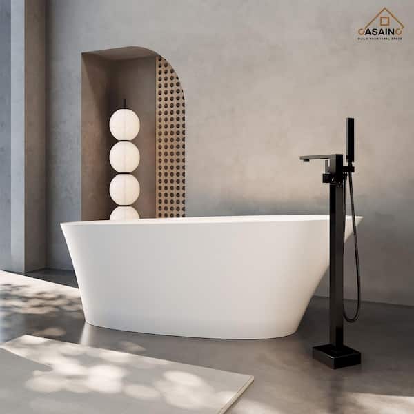 65 in. x 37 in. Soaking Bathtub in Matte White