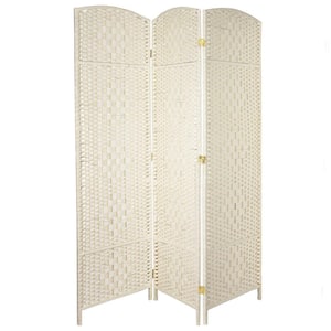 6 ft. White 3-Panel Room Divider