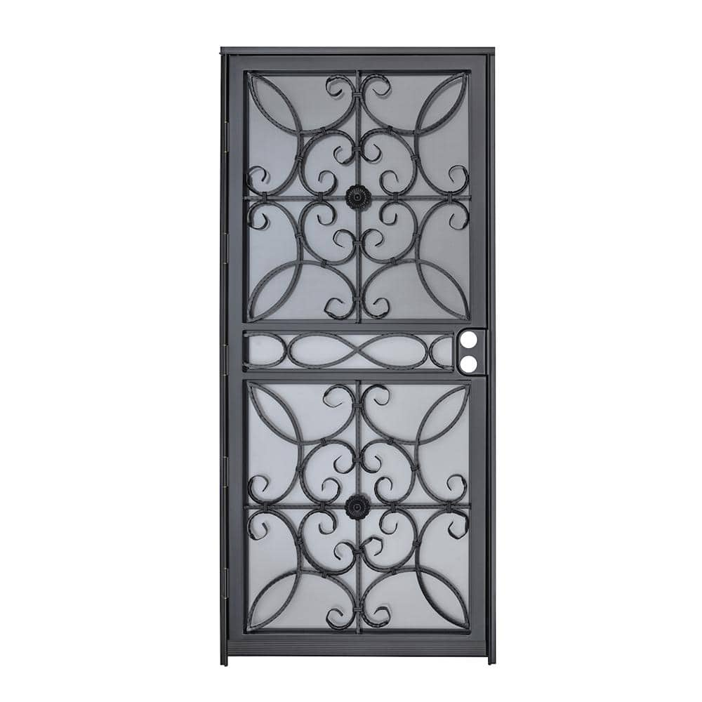 Grisham Madrid 32 In. X 80 In. Universal/Reversible Powder Coated Black ...