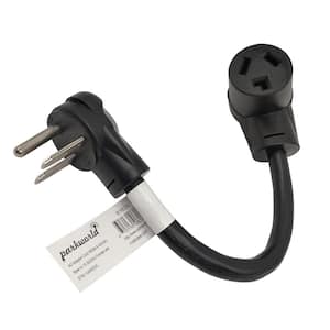 1 ft. 10/3 3-Wire 30 Amp 250-Volt 3-Prong NEMA 6-30P Plug to 10-30R Receptacle Adapter Cord(6-30P to 10-30R)