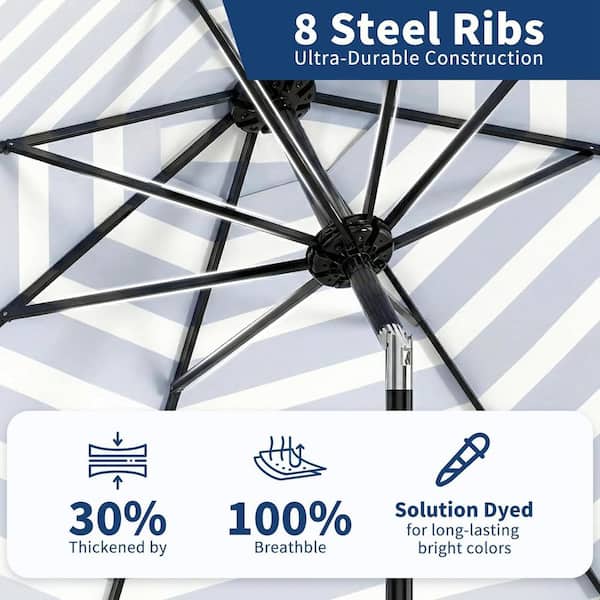 100 uv protected patio umbrella PURPLE LEAF 8x8ft Eco-Friendly Tilting Umbrella, Pebble Grey x 10 ft AckMizz 9FT Outdoor Patio Umbrella