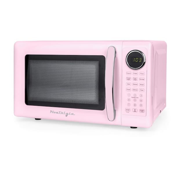 Retro 0.7 Cu Ft Microwave, Pink
