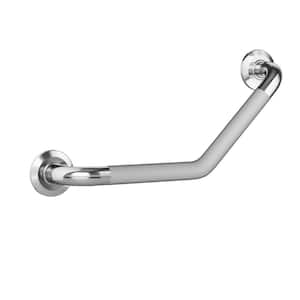 20 in. Angled Concealed Screw ADA Compliant Grab Bar with Optional Toilet Paper Holder in Stainless Steel Polished