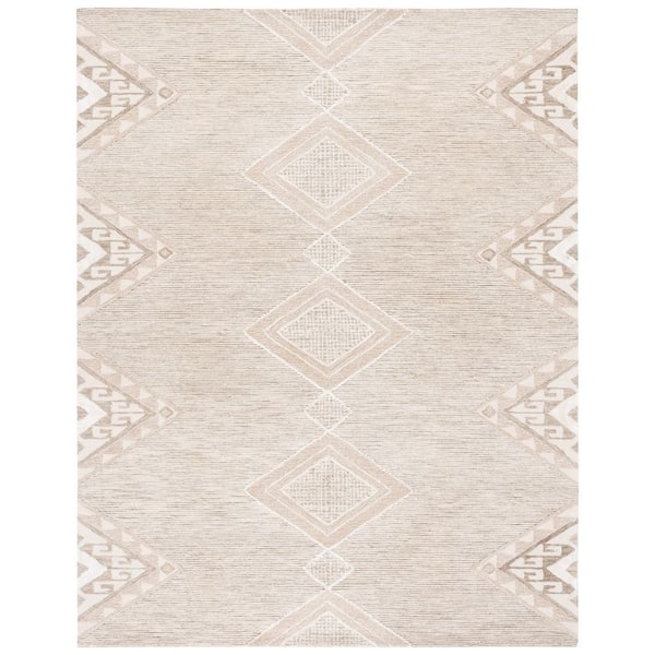 Casablanca 8 ft. x 10 ft. Gold/Sage Diamond High-Low Area Rug