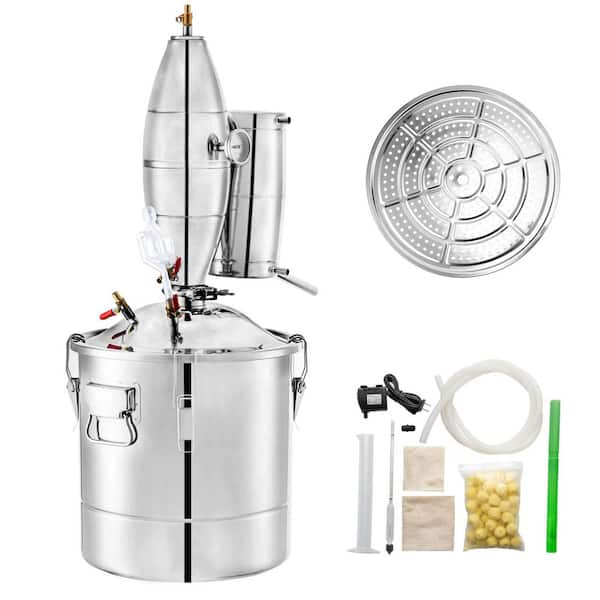 70L 18. 5Gal. Water Alcohol Distiller 304 Stainless Steel Alcohol Still Wine Making Boiler Home Kit with Thermometer