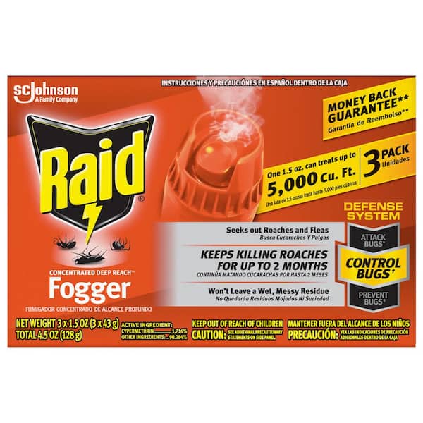 Raid 1.5 oz. Deep Reach Insect Foggers (3-Pack)