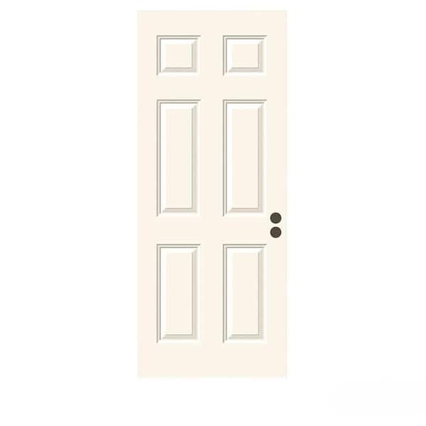 Unbranded 34 in. x 80 in. 6-Panel Primed Premium Steel Front Door Slab