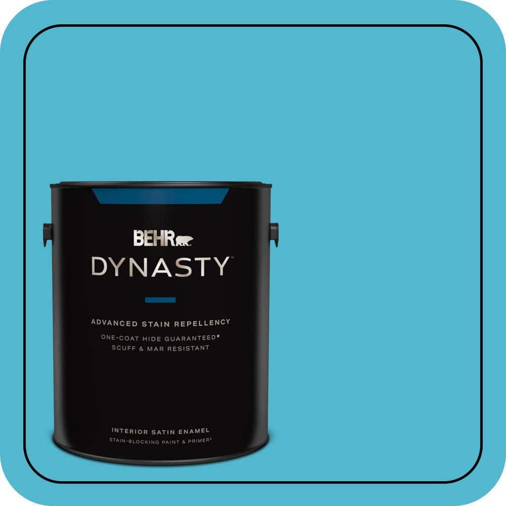 1 gal. #520B-5 Liquid Blue Satin Enamel Interior Stain-Blocking Paint & Primer price history on PriceWatchPro