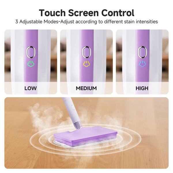 amzchef Corded Steam Mop, Multi-Functional Removable Handheld