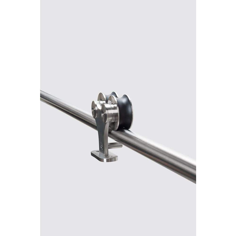 Solid Steel Sliding Barn Door Hardware Kit, 80-inch