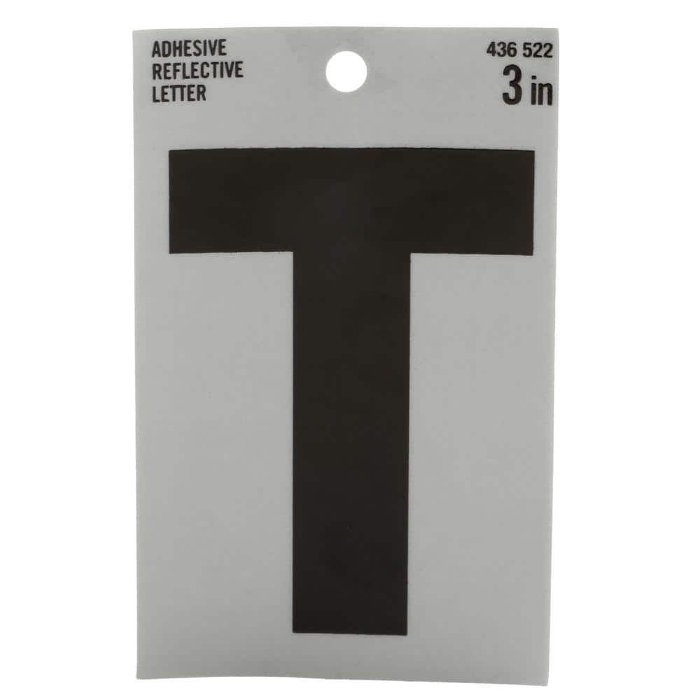Everbilt 3 in. Vinyl Reflective Letter T Mailbox Sticker 34197 - The ...