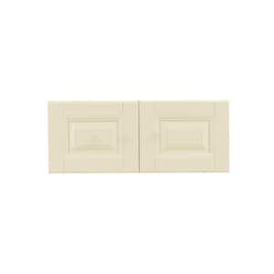 Oxford Assembled 33 in. x 12 in. x 12 in. Wall Cabinet with 2 Raised-Panel Doors no Shelf in Creamy White