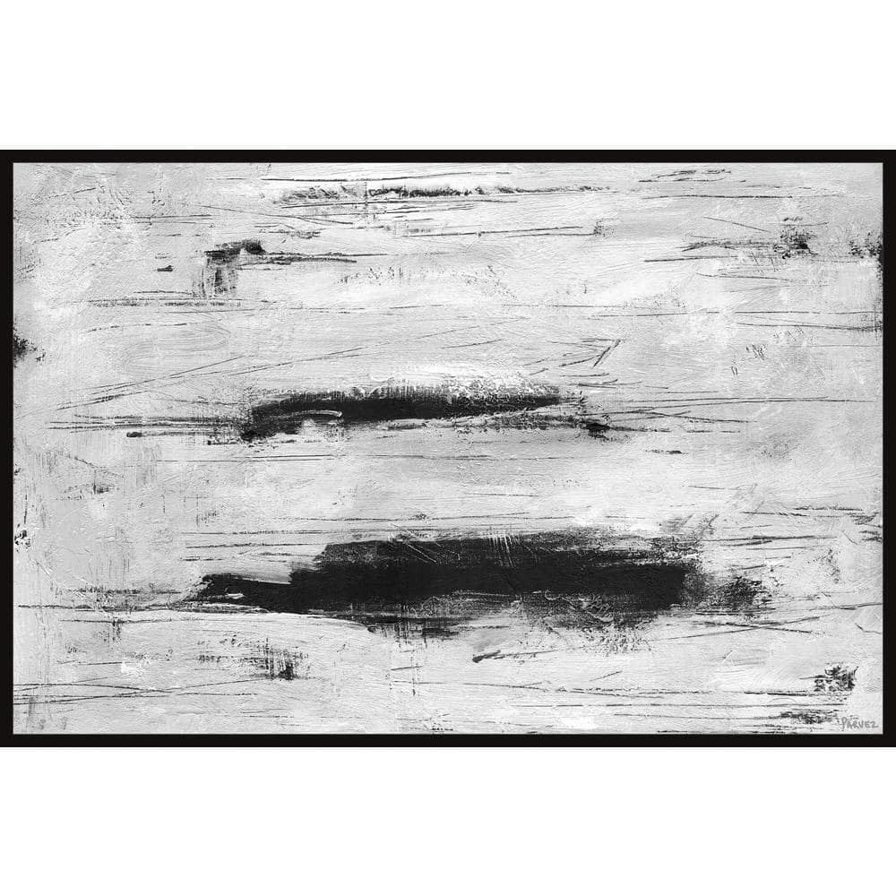 Brief Struggle by Parvez Taj Floater Framed Canvas Abstract Art Print 40 in