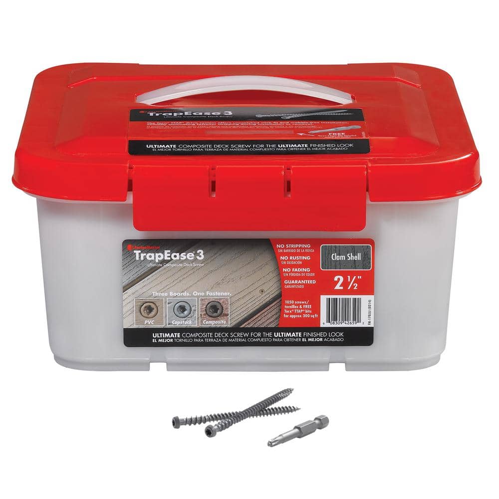 FastenMaster TrapEase3 1050-Piece 2-1/2 in. Clam Shell Deck Screws