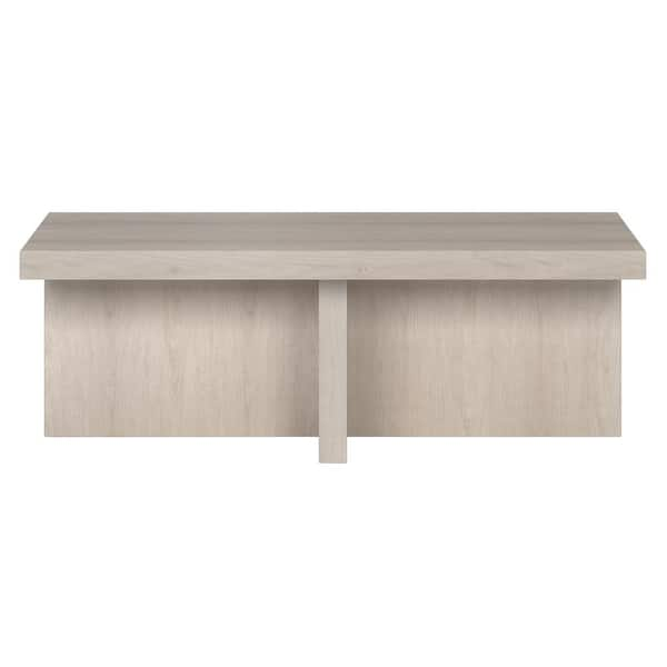 Meyer&Cross Elna 44 in. Alder White Rectangle MDF Top Coffee Table