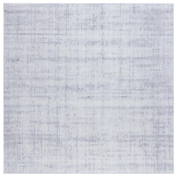 SAFAVIEH Tacoma Light Gray/Gray 6 ft. x 6 ft. Solid Plaid Square Area Rug