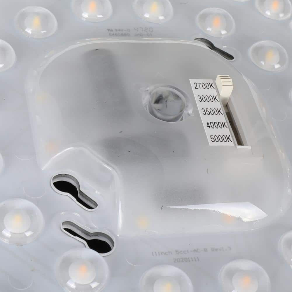 Sleek White 14" LED Energy Star Flush Mount Light for Indoor/Outdoor