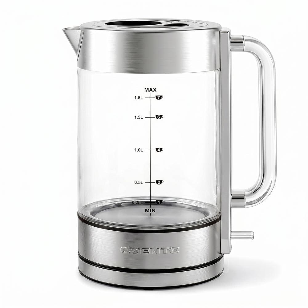 GTIN 810160330868 product image for 1.8L Glass Electric Kettle, 1500W Fast Boil, Cordless, Stainless Steel Base, Aut | upcitemdb.com