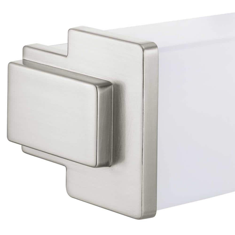 Sleek Modern 24" LED Brushed Nickel Acrylic Linear Bath Light