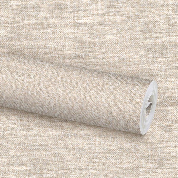 ilemong Grasscloth Peel and Stick Wallpaper 15.75 in. x 118.11 in. Linen Contact Paper Self-Adhesive Wallpaper Roll Beige 2-Roll