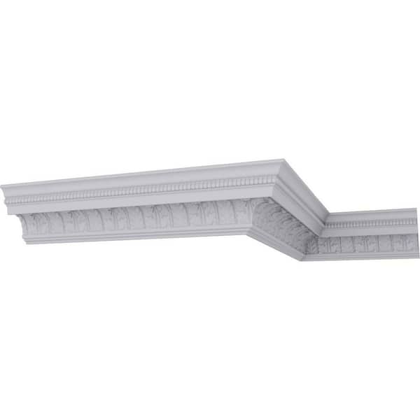 Ekena Millwork SAMPLE - 4-1/8 in. x 12 in. x 4-5/8 in. Polyurethane Helene Leaf Crown Moulding