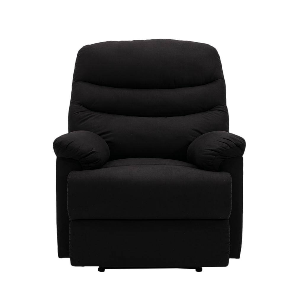 32 in. Black Modern Comfortable Microfiber Single Seat 2-Point Massage Elec