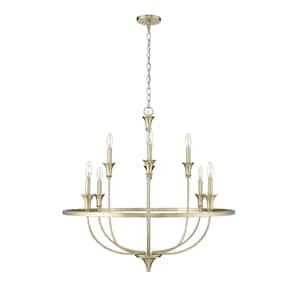 Emery 33.5 in. 8-Light Modern Gold Chandelier