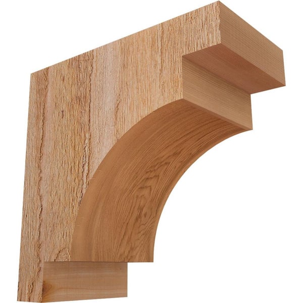 Ekena Millwork 6 in. x 12 in. x 12 in. Western Red Cedar Mediterranean Rough Sawn Corbel