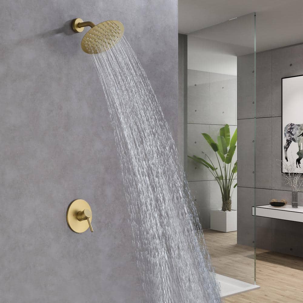 Single Handle 1-Spray Pattern Shower Faucet 1.5 GPM, Shower Trim Kit with H