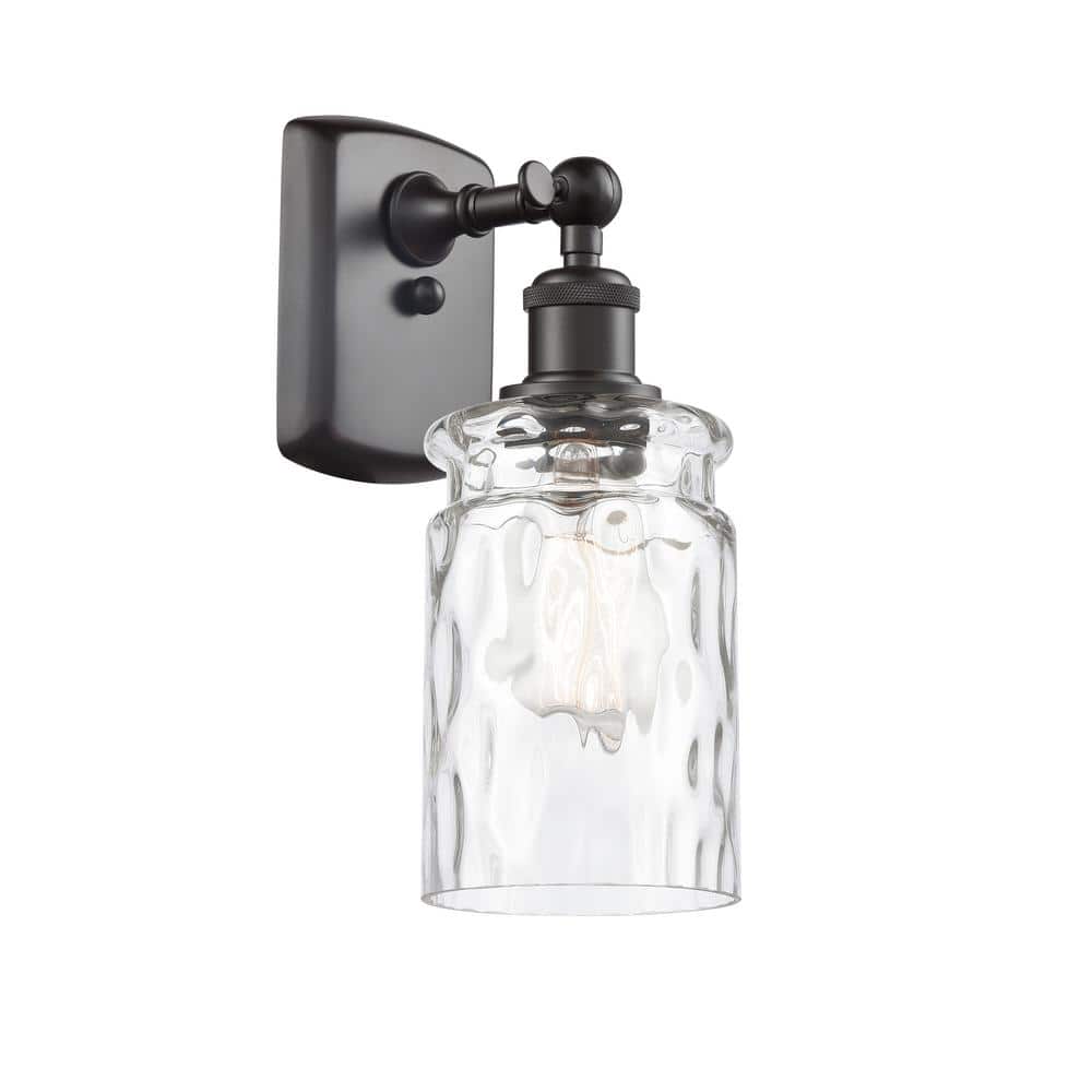 Candor 1-Light Clear Water Glass, Oil Rubbed Bronze Wall Sconce with Clear Glass Shade price history on PriceWatchPro