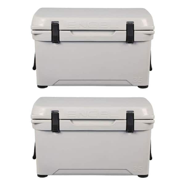 Coolers qt. High Performance Durable Roto Molded Airtight Ice Cooler, Gray (2-Pack) 2 x ENG35-G - The Home Depot