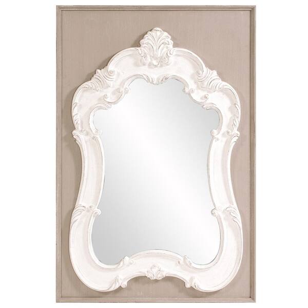 Howard Elliott Clara Antique White Decorative Mirror