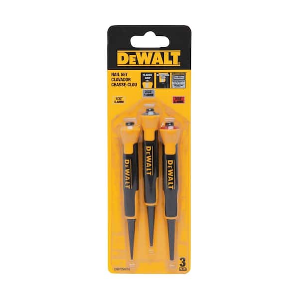 Spec Ops - SPEC-N1-3PK Tools Nail Set Punch 3-Piece Kit Includes 1/32 1/16 3/32 Shock-Absorbing Grip 3% Donated to Veterans Black/Tan