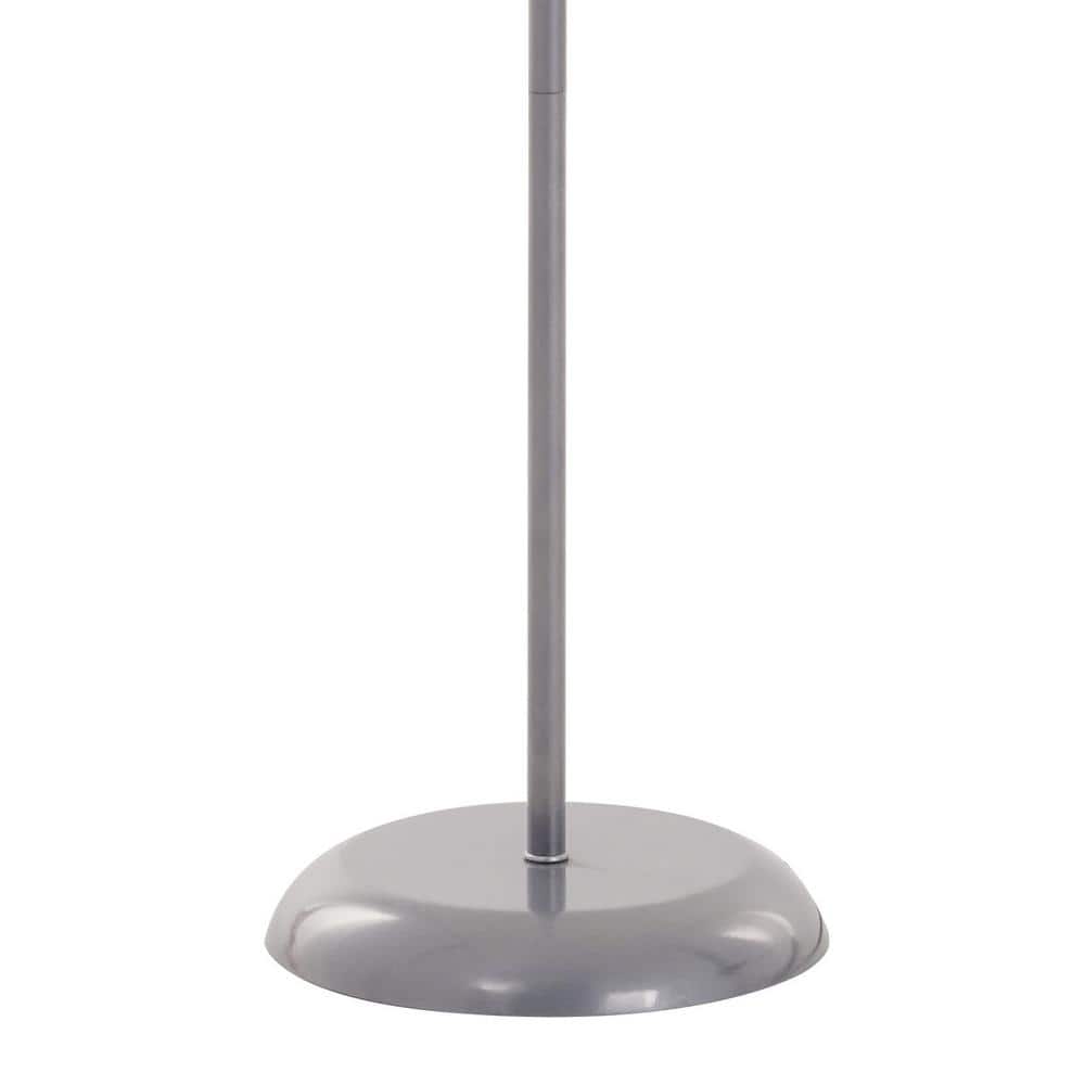 Silver Adjustable 3-Way Torchiere Floor Lamp