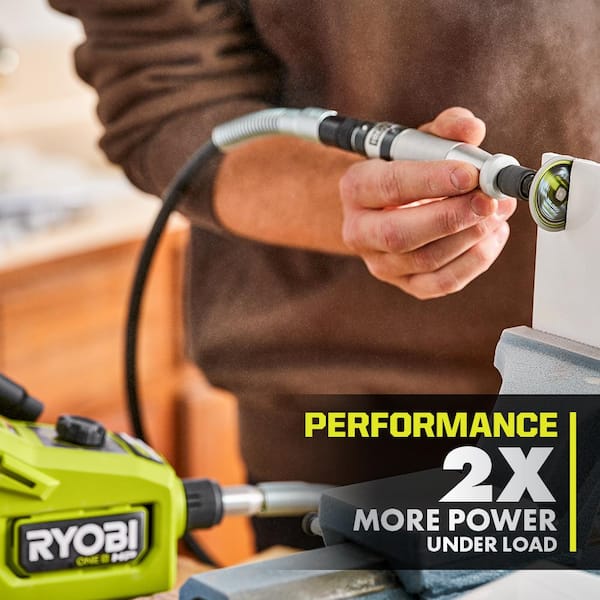 RYOBI ONE+ HP 18V Brushless Cordless Rotary Tool Kit w/ 2.0 Ah HIGH PERFORMANCE Battery, Charger, & 150-Piece All-Purpose Kit