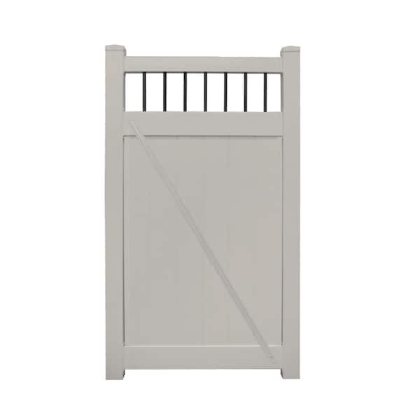 Weatherables Bradford 3.7 ft. W x 7 ft. H Khaki Vinyl Privacy Fence Gate Kit