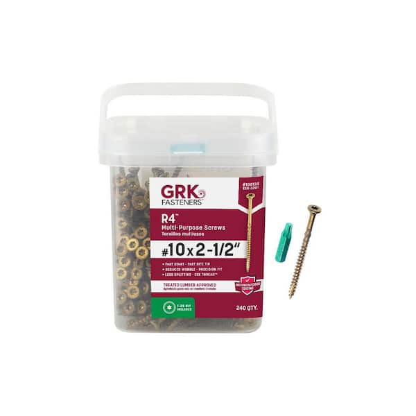#10 x 2-1/2 in. Star Drive Torx Bugle Head R4 Multi-Purpose Wood Screw (240-Pack)