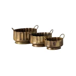 10", 9", and 5" Bronze Metal Bowls (Set of 3)