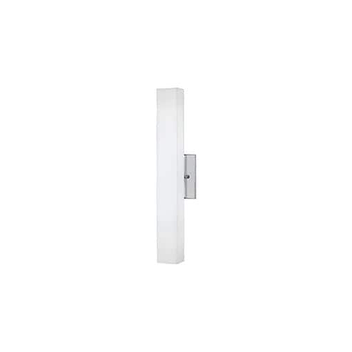 Melville 18-Inch Chrome LED Wall Sconce with White Opal Glass