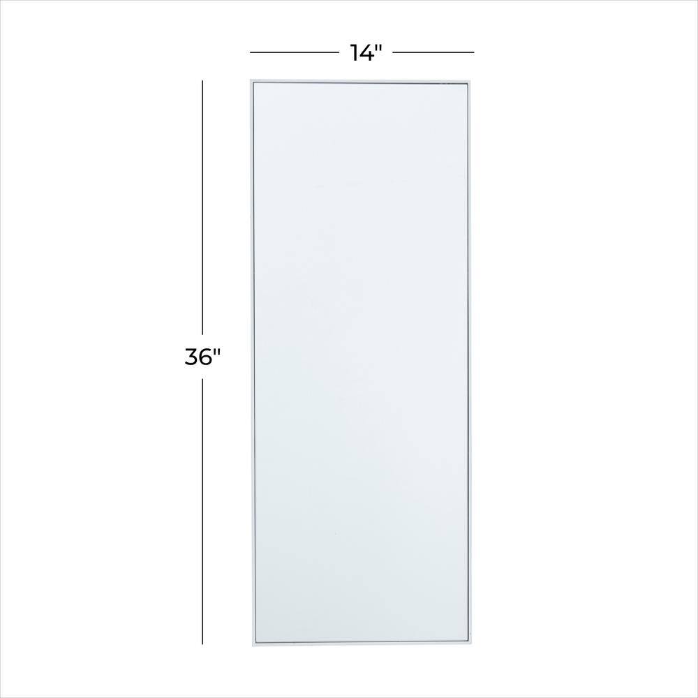 Sleek Black Wood Framed Full-Length Rectangular Wall Mirror