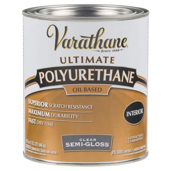 Varathane 1 qt. Clear Semi-Gloss Oil-Based Interior Polyurethane (2-Pack)