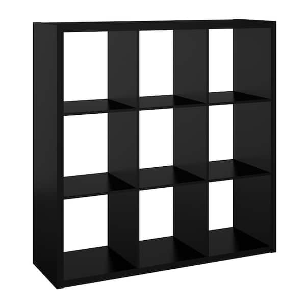 ClosetMaid 43.98 in. H x 43.82 in. W x 13.50 in. D Black Wood Large 9- Cube Organizer